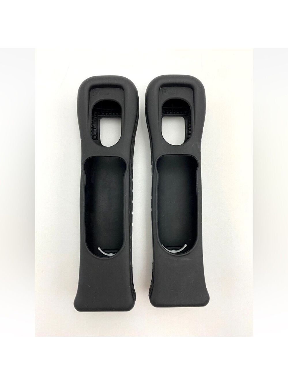 Lot of 2 Black OEM Wii Controller Remote Silicone Case Cover RVL-027